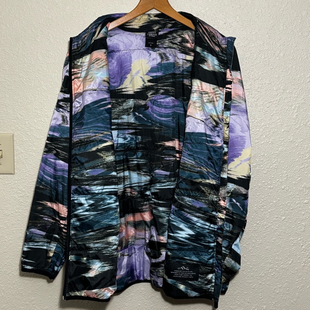 Happy Camper by Torrid lightweight multi-color abstract jacket. Women’s 3X - Picture 3 of 7